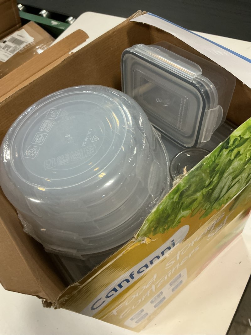 Condition photo showing Good Condition for 60 pcs food storage containers with lids airtight, (30 lids & 30 containers) leak proof containers set for kitchen, meal prep, bpa-free, pvc-free plastic, microwave/dishwasher safe, extra labels & pen