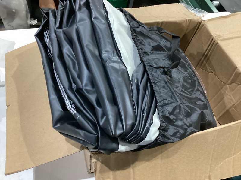 Condition photo showing As Is for amazon basics inflatable air mattress, twin size, 18 inch height, with built-in electric pump twin (300 lbs) - na plug
