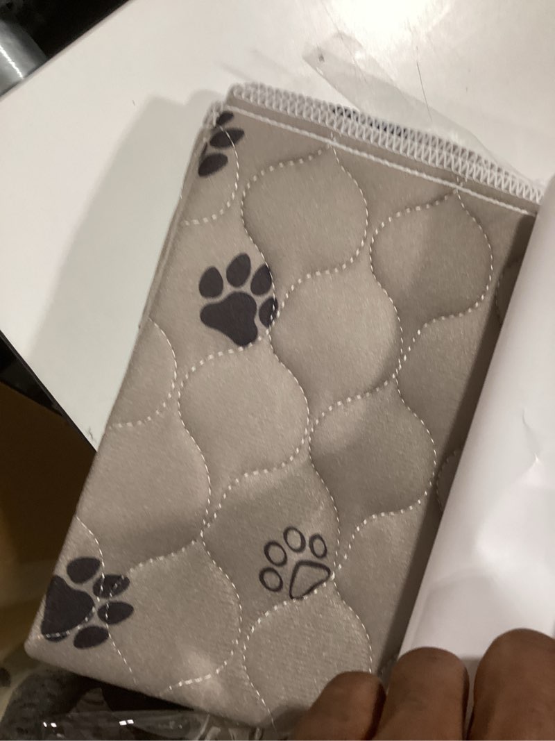 Condition photo showing Good Condition for super absorbent washable pee pads for dogs - 2-pack superior reusable puppy pads pet training pads –100% waterproof dog pee pad protects against urine leakage non-slip grip prevents slipping& bunching rectangular - brown 18x24