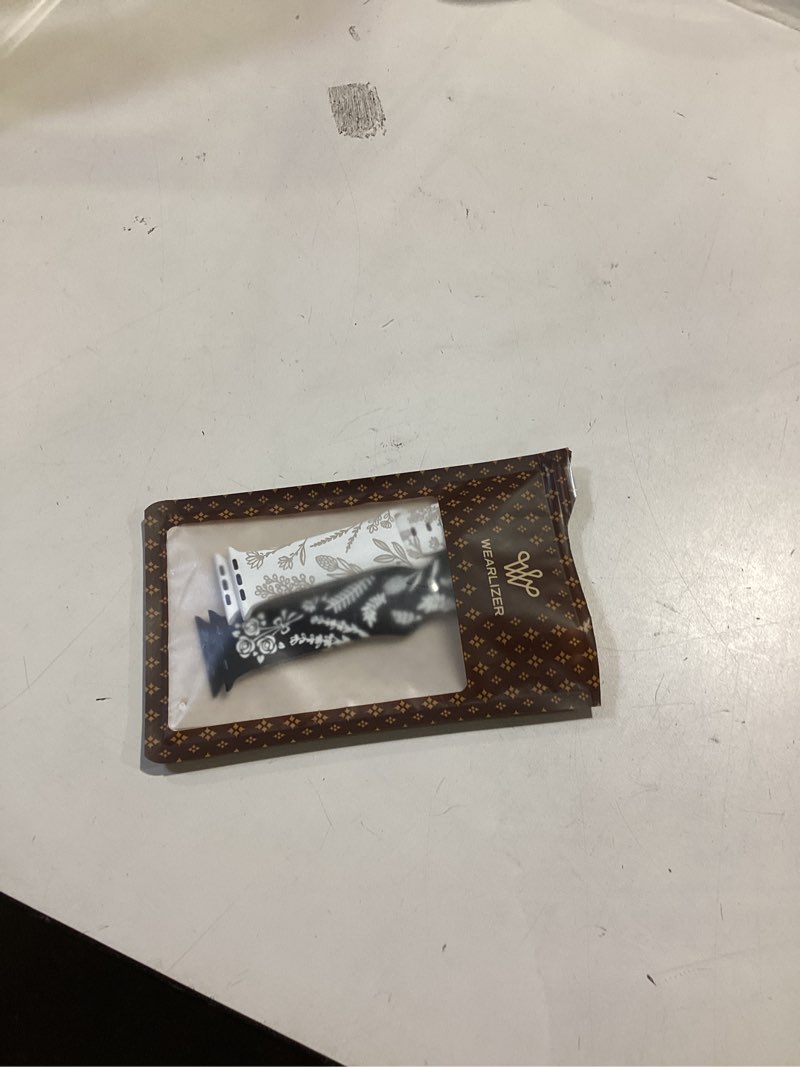 Condition photo showing New/Like New for Wearlizer 2 Packs Floral Engraved Compatible with Apple Watch Bands 38/40/41/42/44/45/46/49mm Women, Cute Two-Tone Soft Silicone Strap for iWatch Series 11 10 9 8 7 6 5 4 3 SE/Ultra 3 2 1 White/Black + Black/White 49/46/45/44/42mm(Series 3 2 1)