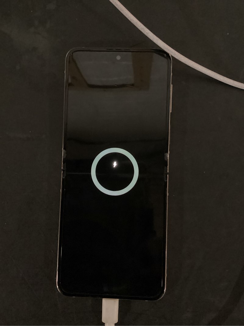 Condition photo showing Good Condition for working verified might be display phone samsung galaxy z flip 4 5g, us version, 128gb, pink gold - unlocked (renewed) pink gold unlocked 128 gb renewed