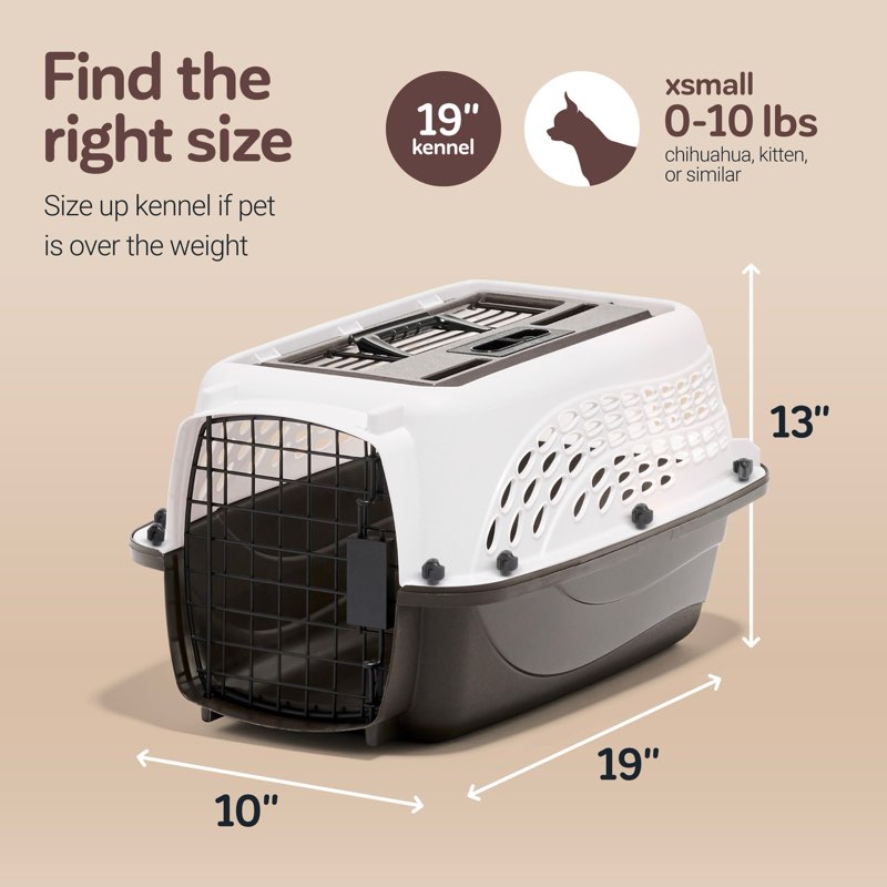 petmate e-z load two door dog & cat kennel