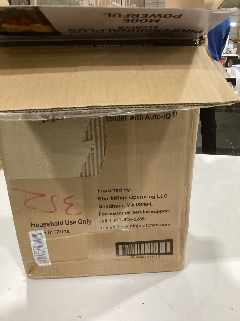 Condition photo showing As Is for Ninja BN701 Professional Plus Blender, 1400 Peak Watts, 3 Functions for Smoothies, Frozen Drinks & Ice Cream with Auto IQ, 72-oz.* Total Crushing Pitcher & Lid, Dark Grey 64 oz. Blender + Total Crushing Pitcher