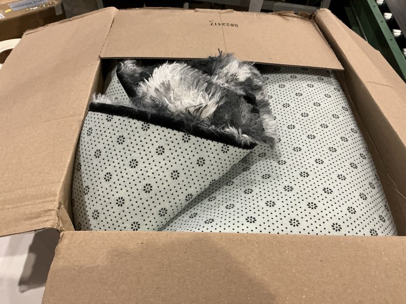 Condition photo showing Good Condition for sour lemon 5x7 area rugs, large area rug 5 x7, washable area rugs, bedroom area rug shag shaggy carpet soft plush furry bedside fluffy rug for living room kids girls boys home decor anti slip black white grey 5' x 7' (rectangular)