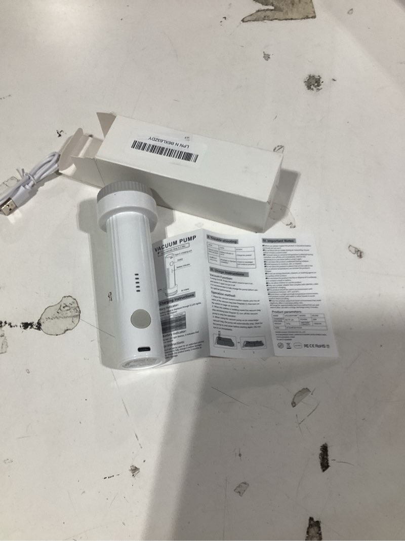 Condition photo showing Good Condition for Similar product not like stock photo single vacuum pump only not 6 pack6Kpa Cordless Electric Vacuum Pump for Storage Bags, USB Rechargeable Portable Vacuum Sealer for Travel Air Pump Compression Bag Pumps for Clothes Blankets Bedding, Black (No bags)