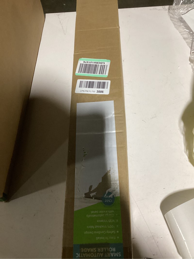 Condition photo showing Good Condition for (similar to) graywind motorized roller shades work with alexa google smart blackout shades with remote insulated triple weaved fabric window blinds with valance for smart home office, customized size (light grey) light grey 1 - rechargeable smart motor