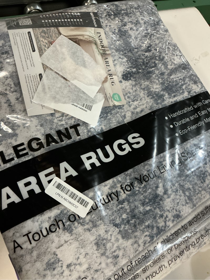 Condition photo showing Good Condition for WITSHOCK 6x8 Area Rugs for Living Room: Machine Washable Non Slip Modern Abstract Carpet - Low Pile 