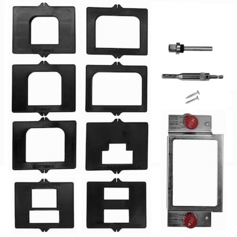 milescraft 1233 hinge mate 350 - complete hinge installation kit - cut hinge mortises on doors -