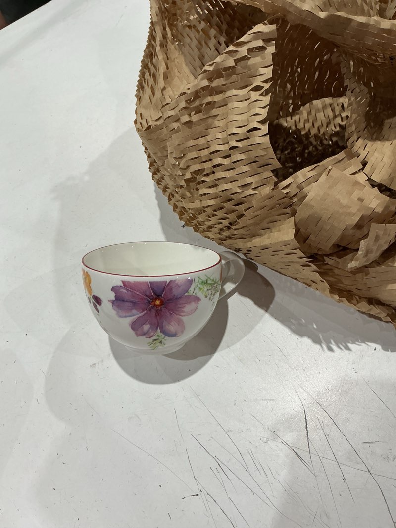 Condition photo showing Good Condition for villeroy & boch mariefleur basic tea cup, 8.5 oz, premium porcelain, white/multicolored white/multicolored 250 ml
