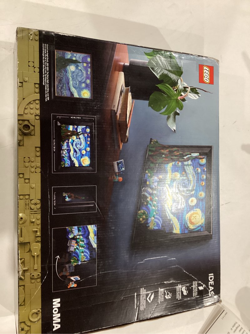 Condition photo showing New/Like New for LEGO Ideas Vincent Van Gogh The Starry Night - Building Set for Adults, Ages 18+ - Beautifully Detailed Home Wall Art Decor - Gift for Men & Women - 21333 Standard Packaging