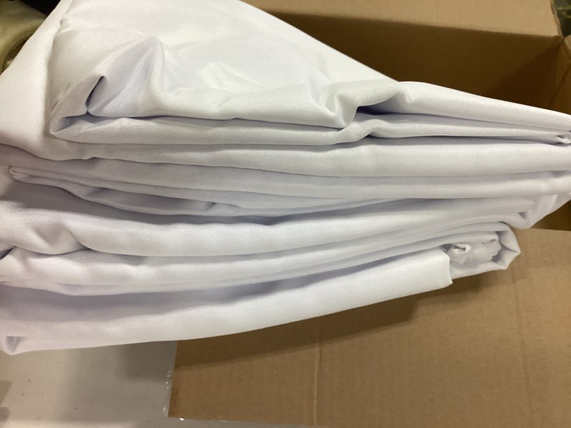 Condition photo showing Good Condition for sancua 6 pack white tablecloth 60 x 84 inch, rectangle table cloth for 4ft tables - stain and wrinkle resistant washable polyester table cover for dining wedding banquet party buffet restaurant white 6pcs 60x84 inch rectangle