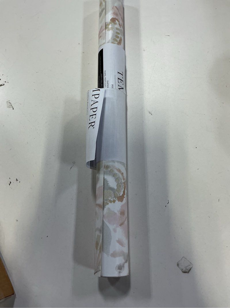 Condition photo showing Good Condition for Tempaper Pink Bohemia Damask Removable Peel and Stick Boho Wallpaper, 20.5 in X 9 ft, Made in The USA Wandering Rose 20.5" x 108"