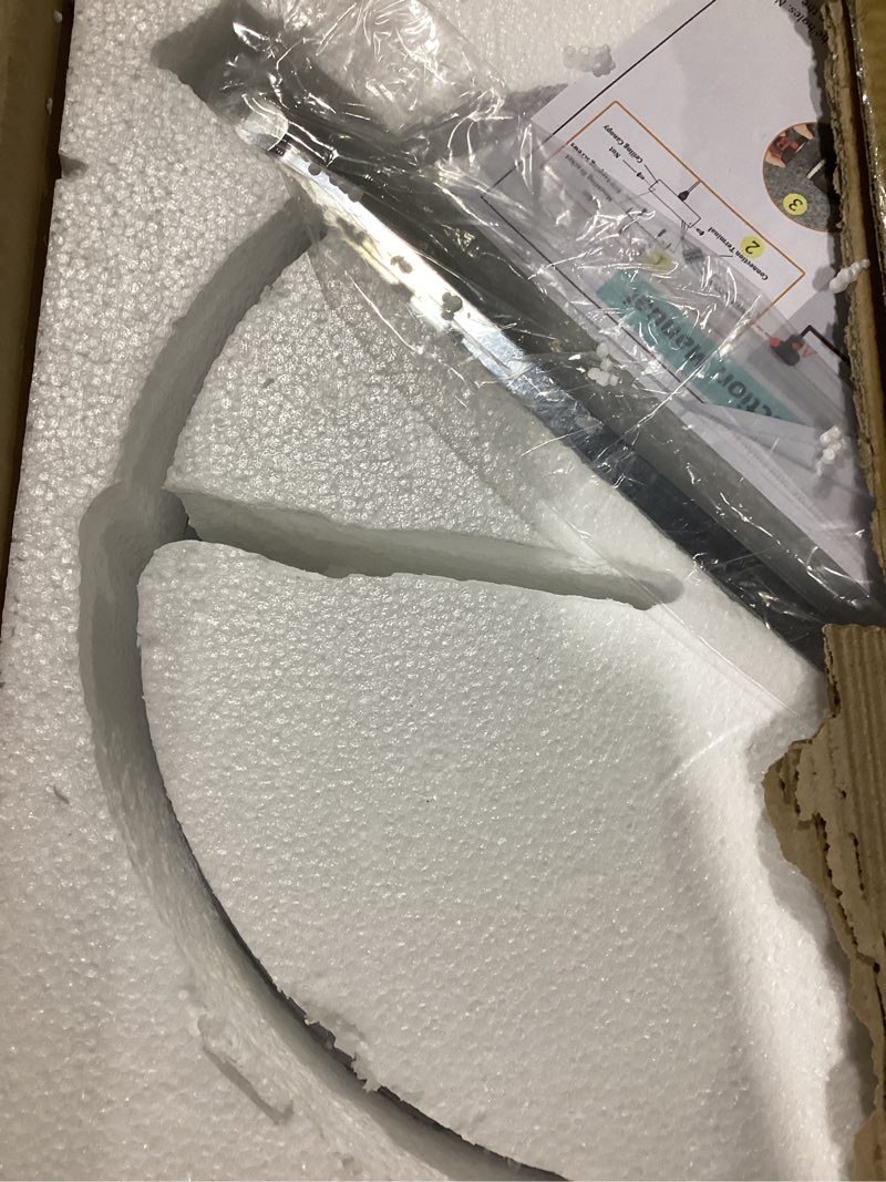 Condition photo showing Good Condition for industrial pendant light fixture, swing arm hanging light, adjustable dome ceiling pendant light for dining room living room in chrome