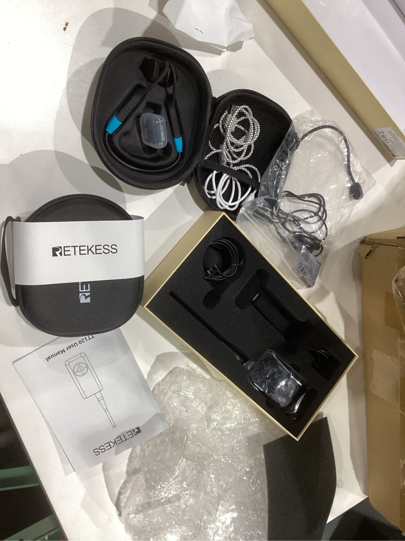 Condition photo showing New/Like New for Retekess TT120 Swim Coach Communicator,Underwater Communicator,IP68 Waterproof,120M,Bone Conduction Swimming Headphones for Swimming Training,Coaching (1 Transmitter 2 Receivers)