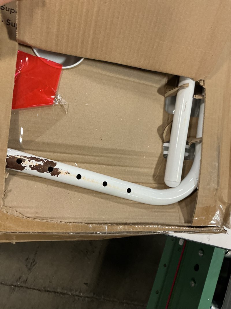 Condition photo showing As Is for HUANUO Adjustable TV Tray Table - TV Dinner Tray on Bed & Sofa, Comfortable Folding Table with 6 Height & 3 Tilt Angle Adjustments (White)