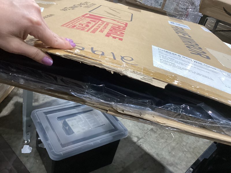 Condition photo showing New/Like New for delma bathroom vanity mirror,36" x 30" black metal framed wall mirror for over sink, living room, bedroom,entryway decor black 36"l x 30"w