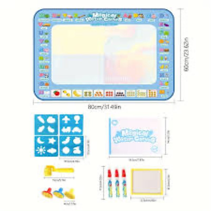 Toddler Toys Water Doodle Mat 39x31in Children's Painting Oversized Clear Water Repeated Water Painting Painting Blanket
