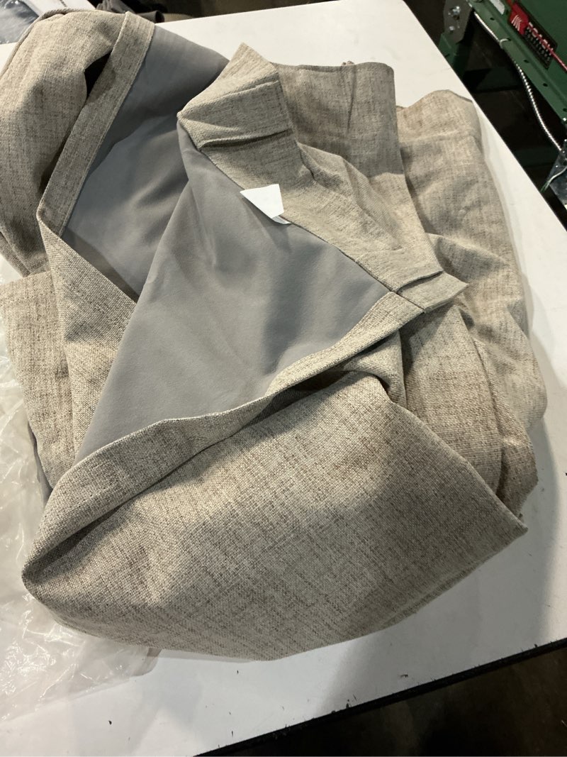 Condition photo showing Good Condition for 2pcs sun zero aldwin slub texture magnetic closure 100% blackout grommet curtain panel, 40\" x 84\", stone