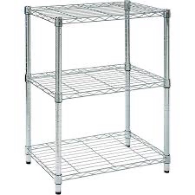 Xcity 3 Tier Metal Shelving Unit, Adjustable Storage Shelves with Wheels, 1200lbs Capacity Heavy Dut