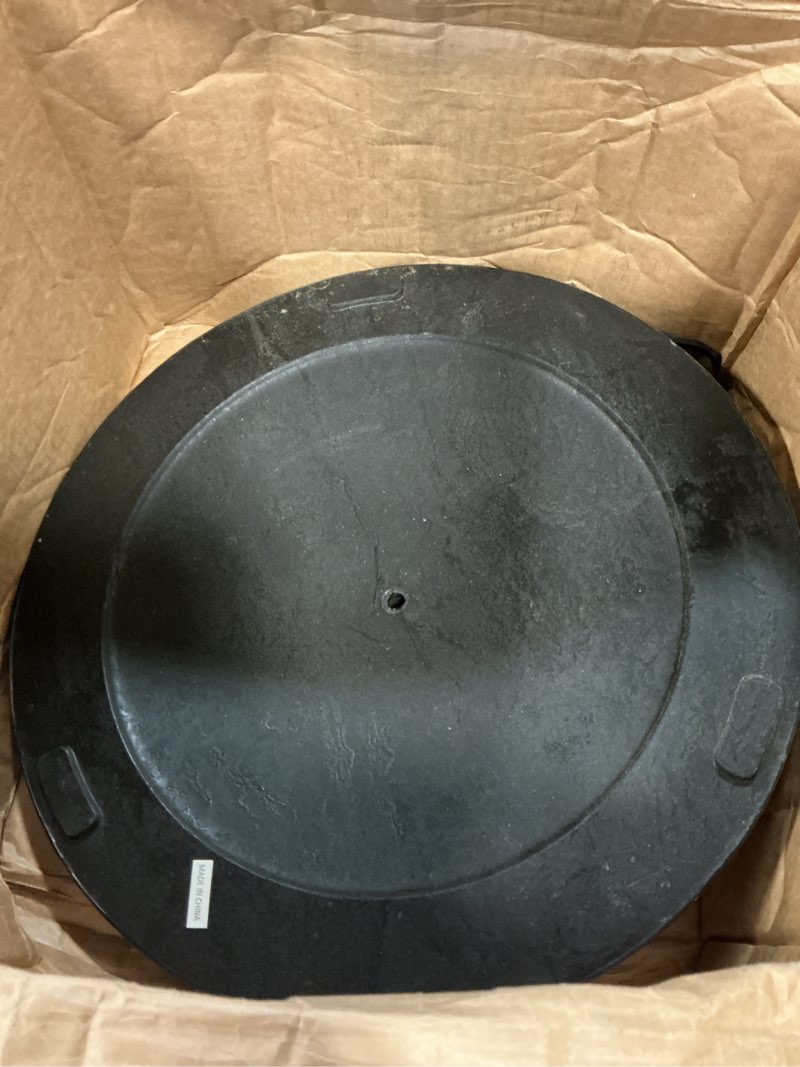 Condition photo showing As Is for backyard expressions patio · home · garden 911554 21 pound umbrella base, bronze