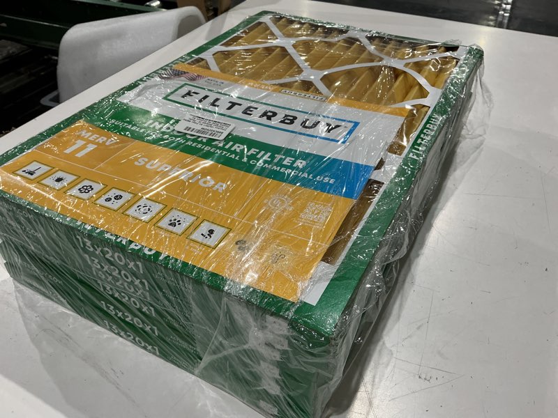 Condition photo showing Good Condition for filterbuy 13x20x1 air filter merv 11 pet & allergy defense (6-pack) | electrostatic pleated hvac ac furnace filters replacement, made in usa (actual size: 12.88 x 19.88 x 0.75)