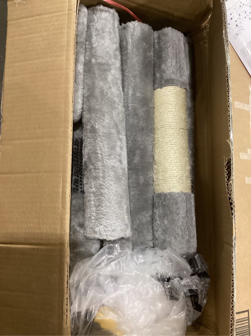 Condition photo showing Good Condition for 66in Multi-Level Large Cat Tree Tower for Indoor Cat/Kitties, Mordern Cat Tower with Sisal Scratching Posts, Condos and Hammock, Perches, Ramp for Climbing Heavy Duty Light Grey