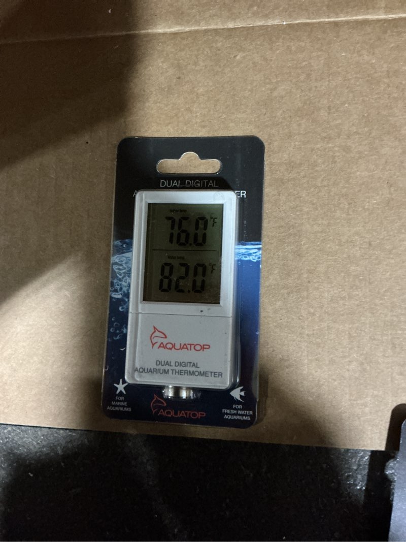Condition photo showing New/Like New for (Similar to stock photo) (bidding on 15) AQUANEAT Aquarium Thermometer, Fish Tank Thermometer, Aquarium Digital Temperature Gauge, with Large LCD Display (1 Pack)