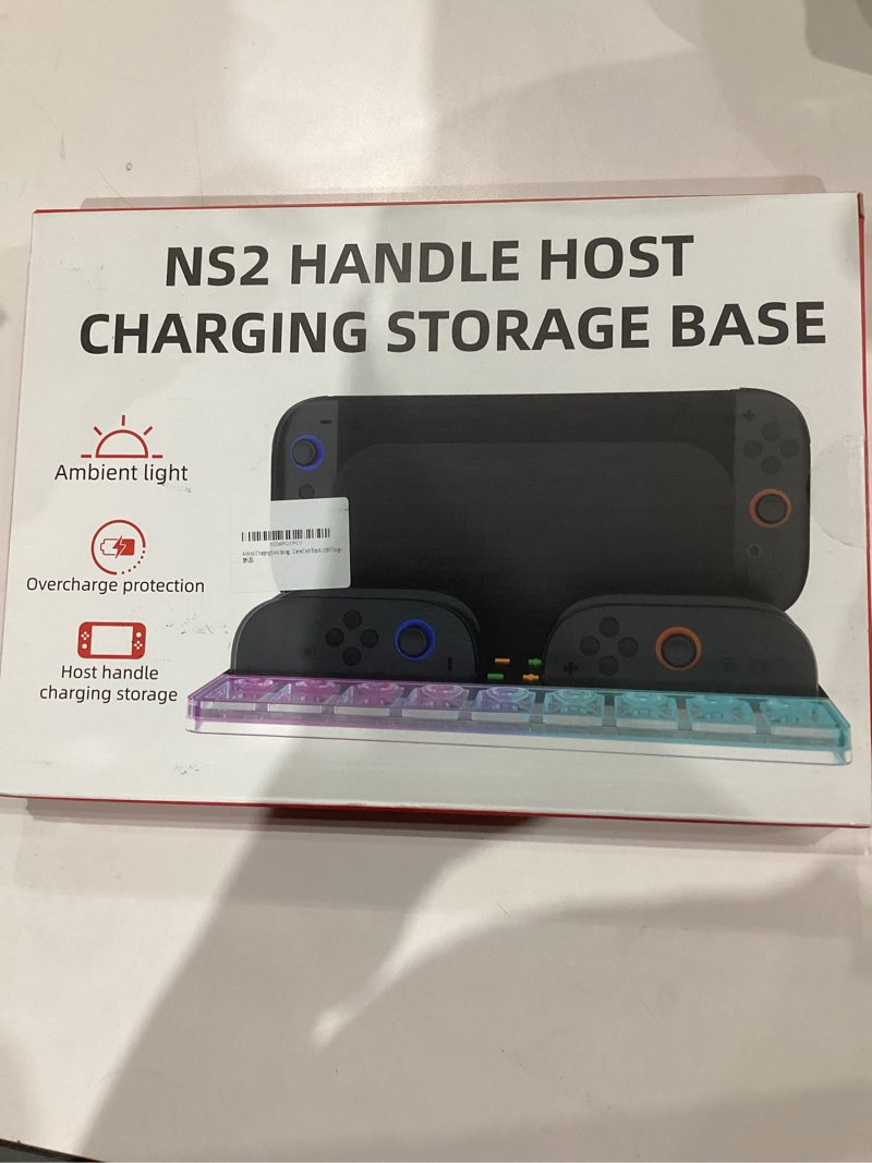 Condition photo showing New/Like New for AriKroii Charging Dock Station for Nintendo Switch 2, JoyCon Controllers Charger with RGB Light and LED Indicator, Heat Dissipation, 9 Game Card Slots, Fast Charging Storage Organizer, TV Dock