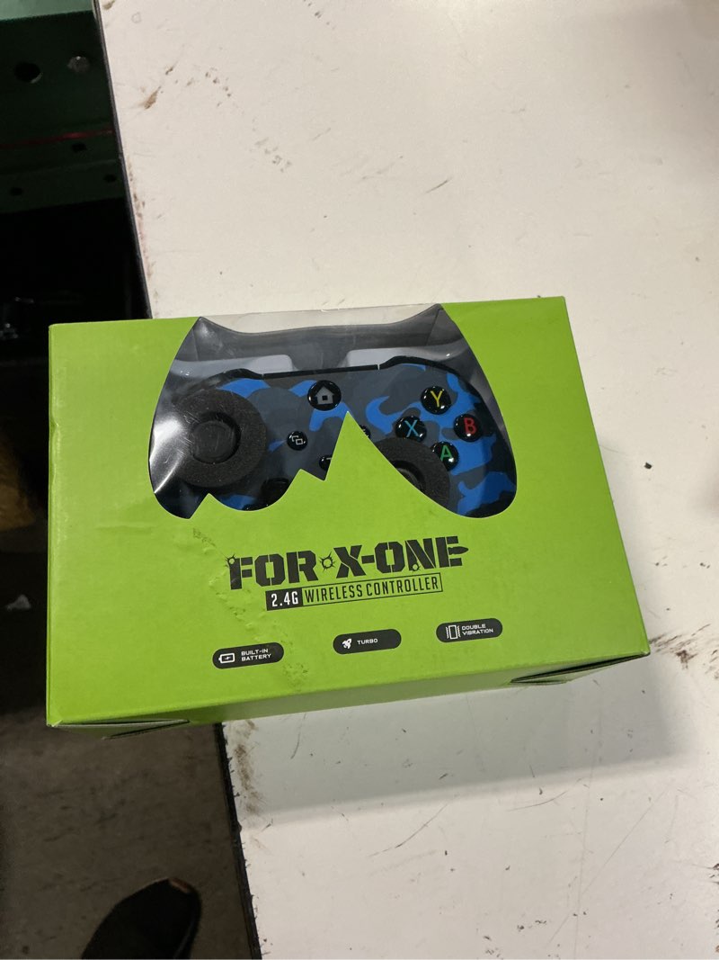 Condition photo showing New/Like New for iwgame wireless controller for x-box/pc, hall effect controller support turbo, 2.4g plug and play gaming gamepad with 3.5mm headphone jack/dual vibration, compatible with x-box one, x-box series s/x, pc, ios, android platforms(camo blue)