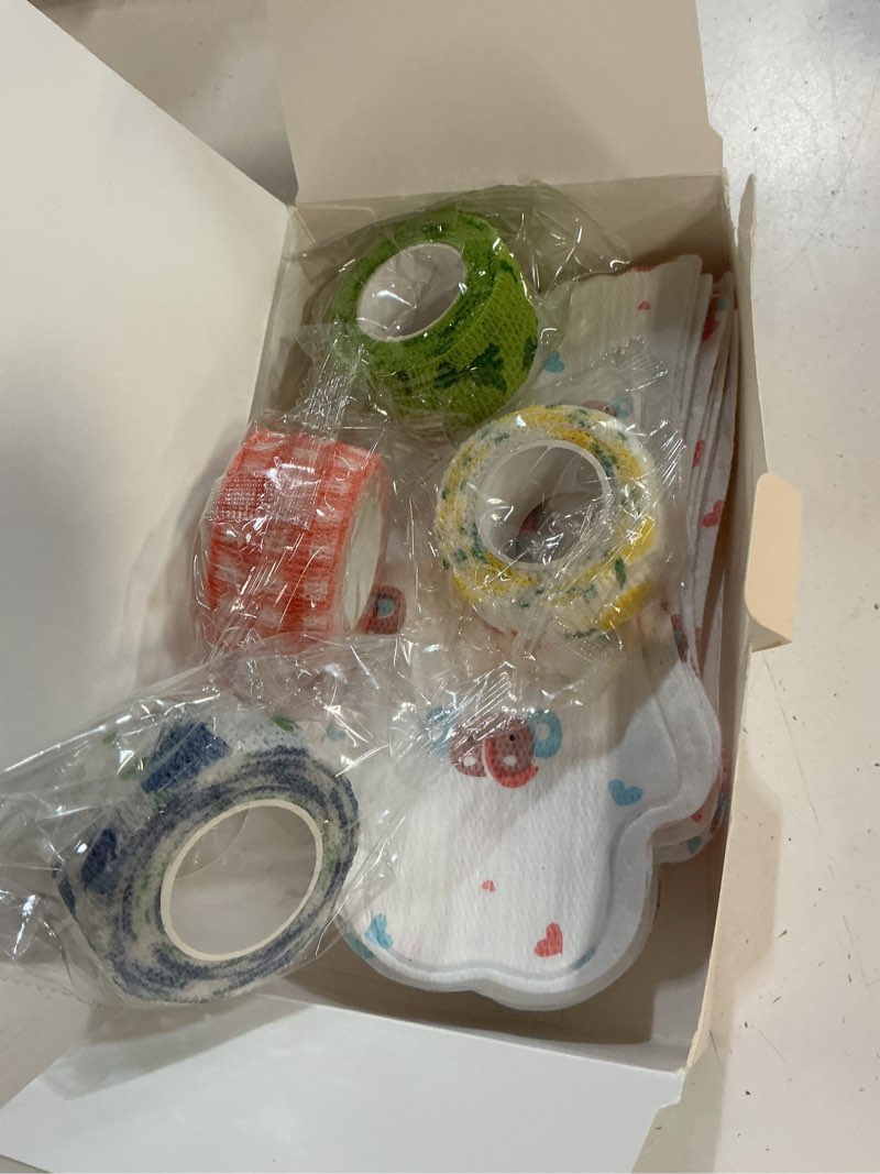 Condition photo showing New/Like New for disposable dog booties with 4 rolls bandages, dog paw protectors for hot pavement, dog boots to prevent licking paws & recovery, gentle paw covers 32 pcs (size m: paw width 1.78-2.56")