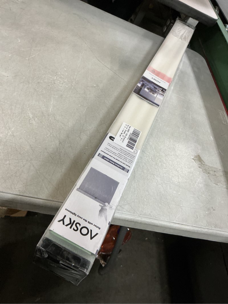 Condition photo showing New/Like New for AOSKY Blackout Roller Shades Cordless Blinds for Windows, Free-Stop Shades with Valance, Thermal Insulated Fabric, UV Protection, Blinds for Home and Office (31" W x 72" H, Linen Beige Linen Beige 31"W x 72"H