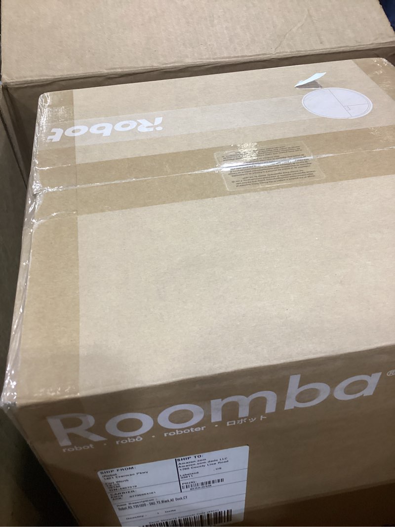 Condition photo showing As Is for iRobot Roomba 104 2in1 Vacuum & Mop Robot - Self-Empties for 75 Days, Intense Power-Lifting Suction, Vacuums All Floors, Ideal for Pet Hair, LiDAR Smart Navigation Mapping, Mops Hard Floors