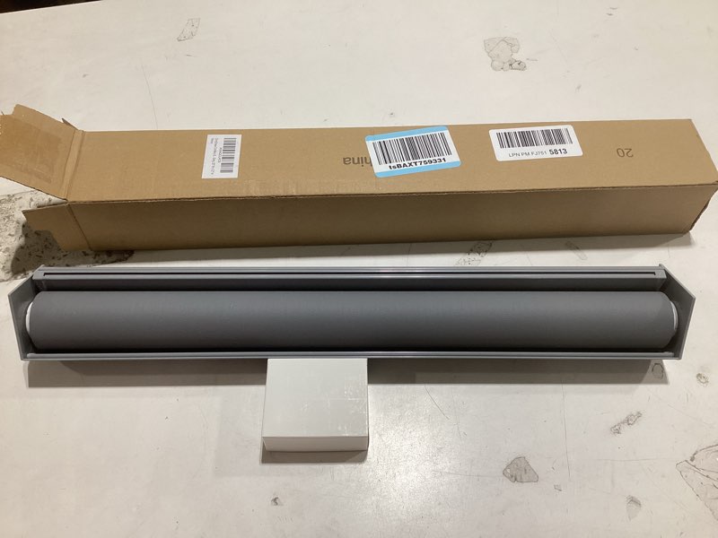 Condition photo showing Good Condition for ChrisDowa Cordless Blackout Roller Shades for Windows, Striped Free-Stop Window Blinds with Privacy, Thermal Insulated Window Shades for Home, Office and Door. Grey, 20" W x 72" H 20"W x 72"H Grey