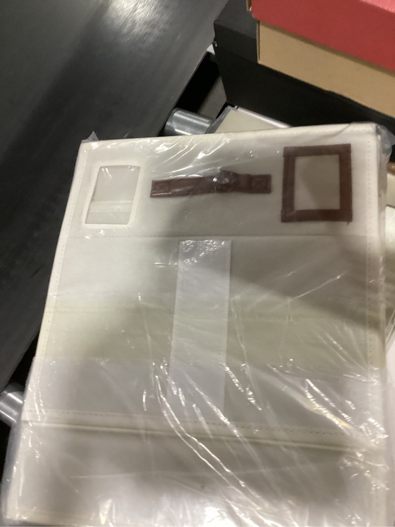 Condition photo showing Good Condition for 4 Pack Foldable Bed Sheets Set Organizers and Storage(King & Queen Size),Linen Fabric Closet Organizers with Window,Folding Bedding Storage Box for Bedsheets and Pillow Cube Organizer-Beige Beige 4 Pack-King Size-3.7 Gal