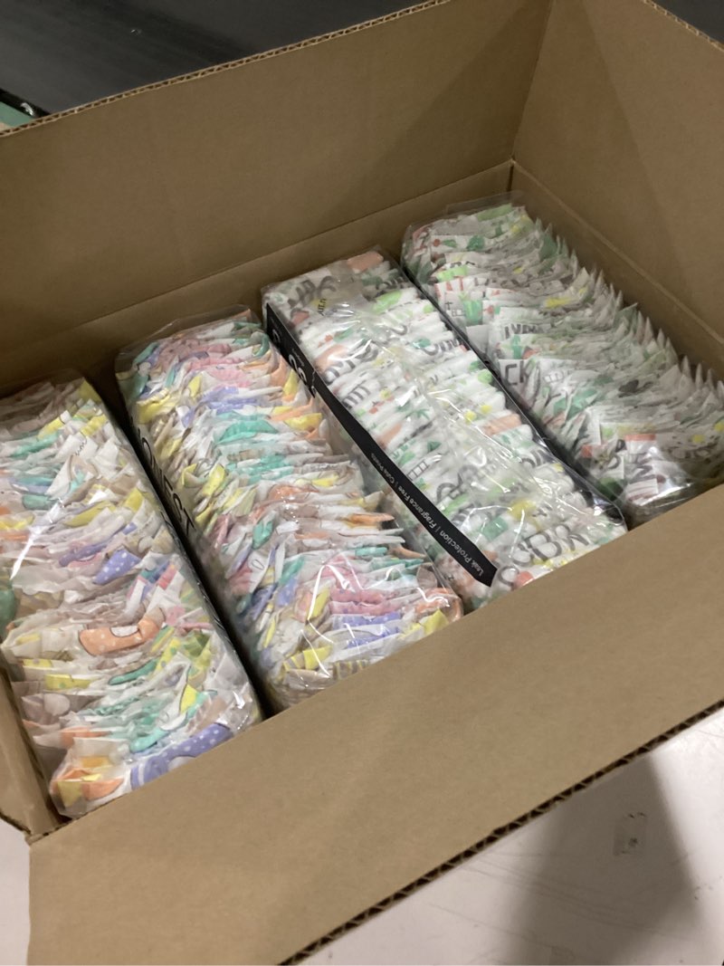 Condition photo showing New/Like New for The Honest Company Clean Conscious Diapers for Sensitive Skin Up to 100% Leakproof Hypoallergenic Fragrance-Free Baby Girl Prints Super Club Box Size 6 (35 lbs) 68 Count (Prints Size 6 (68 Count) Sky's the Limit + Wingin It