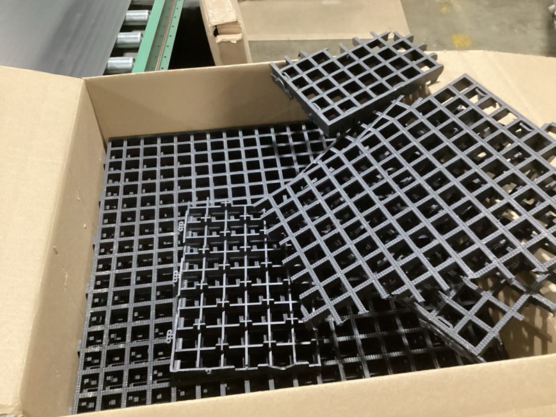 Condition photo showing As Is for Wesnoy 5 Pcs 23.6 x 23.6 in Heavy Duty Ground Protection Mats Drive on Lawn Grid, Heavy Weight Drain