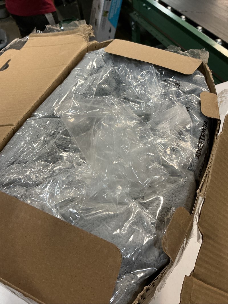 Condition photo showing New/Like New for (grey)bedsure king size comforter set beige, boho tufted bed set, checkered farmhouse shabby chic bedding, 3 pieces, 1 plaid geometric comforter and 2 pillow shams king 04  - tufted checkboard