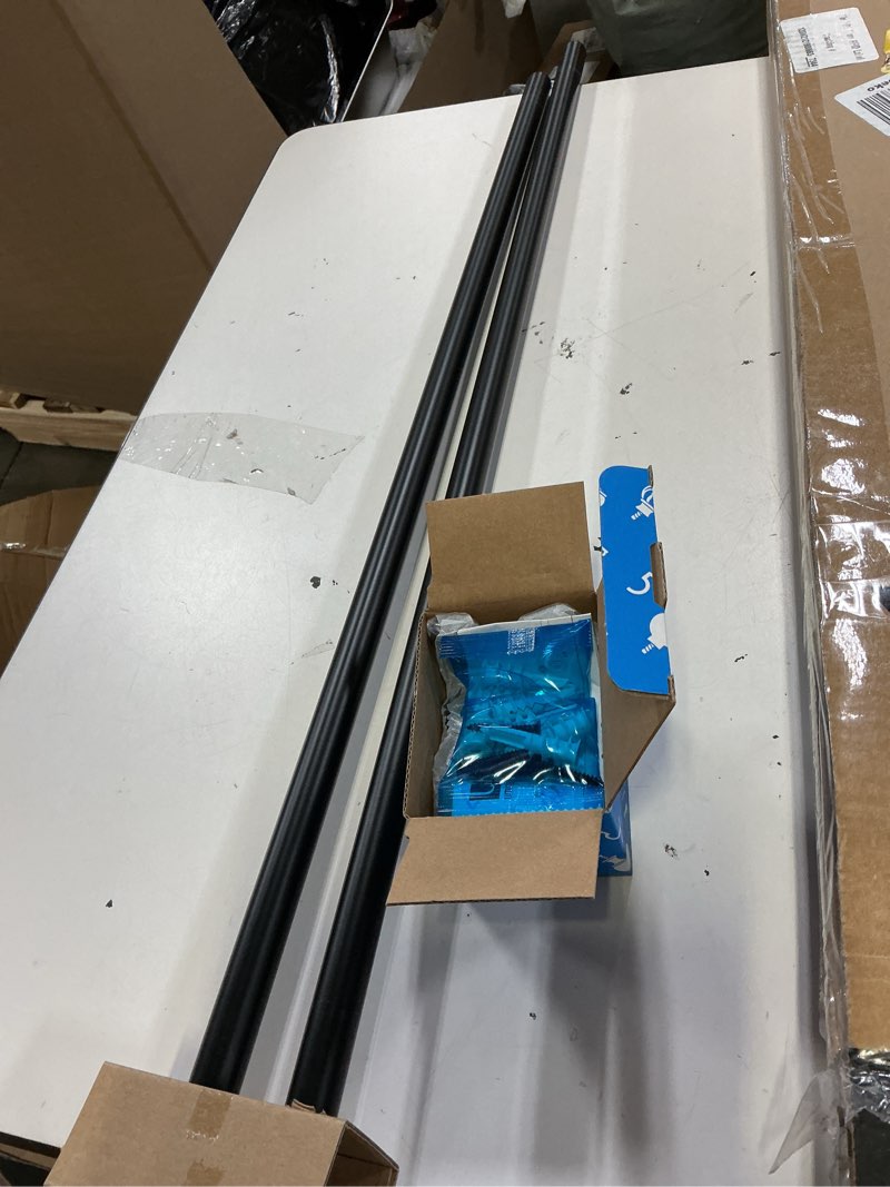 Condition photo showing New/Like New for umbra twilight curtain rod set – wrap around design ideal for blackout or room darkening panels, 30 to 84 inches, black black 30" to 84"