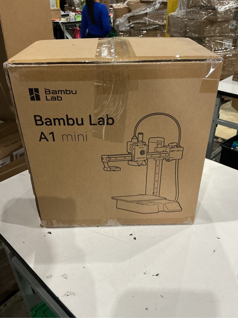 Condition photo showing New/Like New for bambu lab a1 mini 3d printer + led lamp kit, set up in 20 mins, high speed & precision, full-auto calibration & active flow rate compensation, ?48 db quiet fdm 3d printers a1 mini + led kit