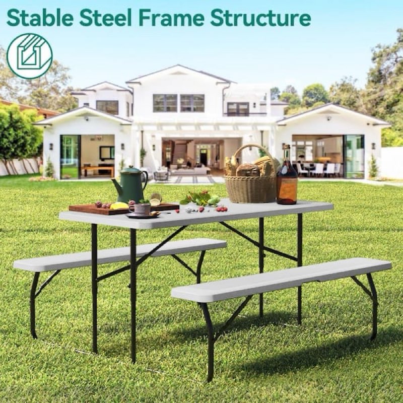 lulsgate wooden picnic bench(set of 2)