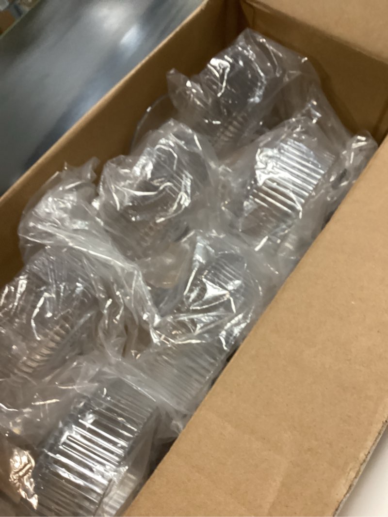 Condition photo showing New/Like New for 10OZ Plastic Martini Glasses, Set Of 12 - Shatterproof&Reusable Cocktail Glasses With Classic Design, Perfect For Home Use, Weddings, Parties&Outdoor Gatherings, Ideal For Martini, Champagne&More 12P-Clear