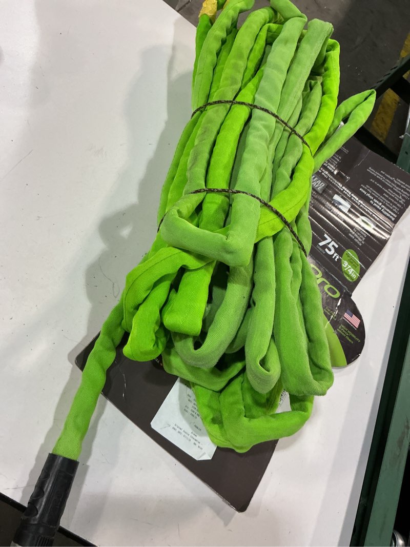 Condition photo showing As Is for zero-g pro teknor apex 3/4-in x 75-ft contractor-duty kink free woven green coiled hose