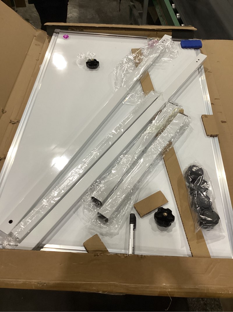 Condition photo showing Good Condition for Rolling Whiteboard on Wheels, 32x48 Inches Double-Sided Magnetic Dry Erase Board with Stand, Height Adjustable Mobile White Board Easel for Classroom Home Office