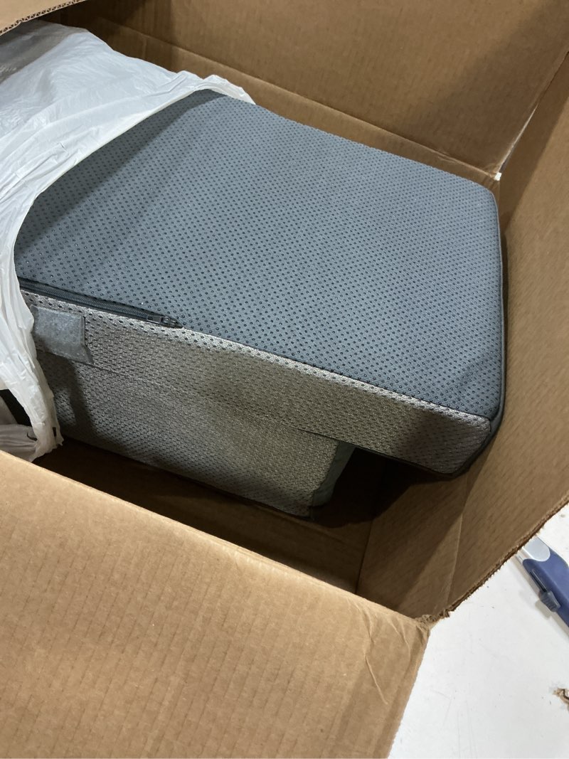 Condition photo showing As Is for Leg Elevation Pillows for After Surgery,4-Height Adjustable Leg Elevating Pillow,Knee Surgery Recovery Equipment,Improving Blood Circulation,Ankle/Foot Surgery Swelling, Washable Cover Grey Single Leg (29"x13"x9.5")