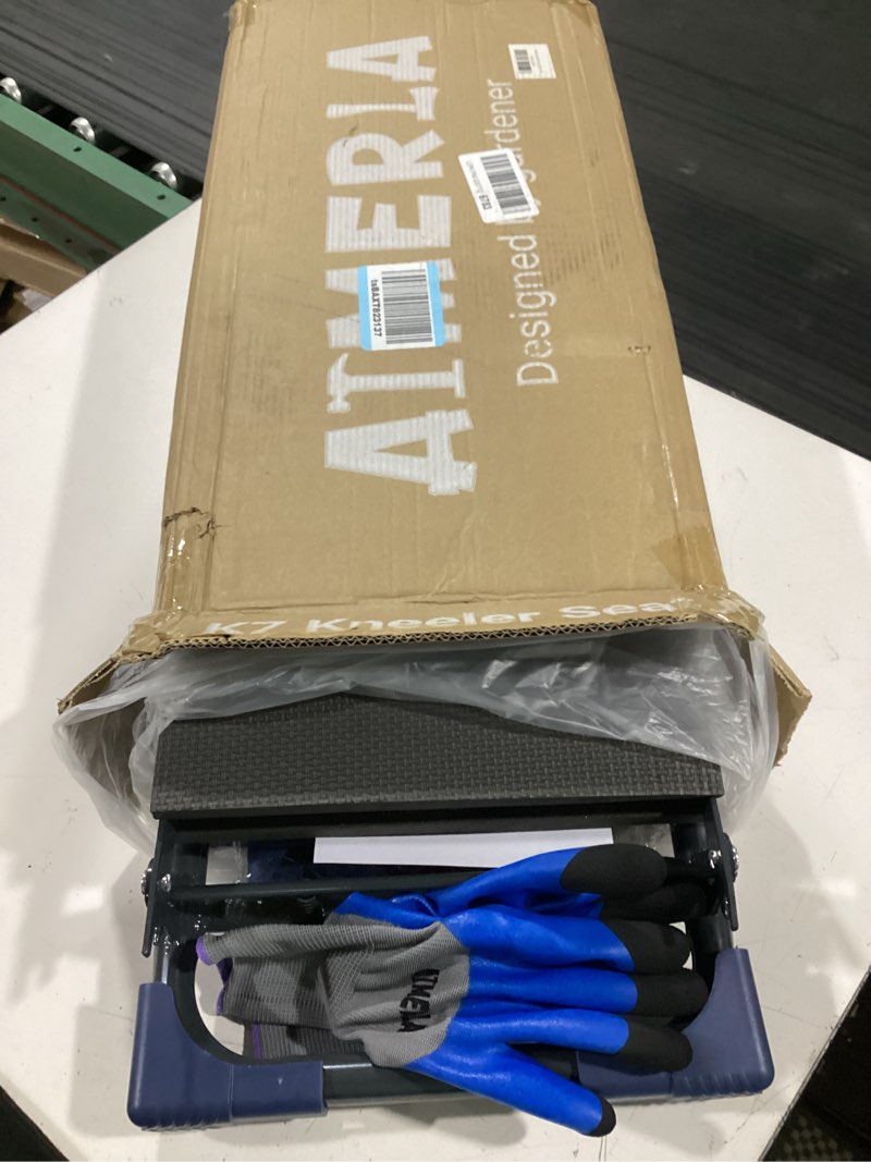 Condition photo showing New/Like New for aimerla k7 foldable garden kneeler seat, upgraded anti-slip base, 350lbs capacity, 10.2" wide eva pad & detachable cloud cushion, 2-in-1 kneeler bench for seniors, gardening gifts for parents khaki