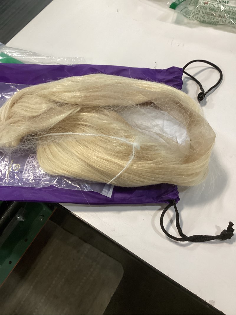 Condition photo showing New/Like New for Platinum Blonde Bob Lace Front Wigs Human Hair, 10inch Straight 13x4 Glueless HD Lace Bob Human Hair Wigs, Pre Plucked Hairline with Bleached Knots 180% Density White Blonde Short Bob Wig for Women 10 Inch #13x4 HD Platinum Blonde Bob Lace Front Wig
