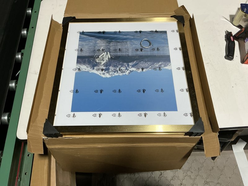 Condition photo showing As Is for similar to kate and laurel adlynn wall picture frame set, 16\" x 20\" matted to 8\" x 10\", gold, set of 3