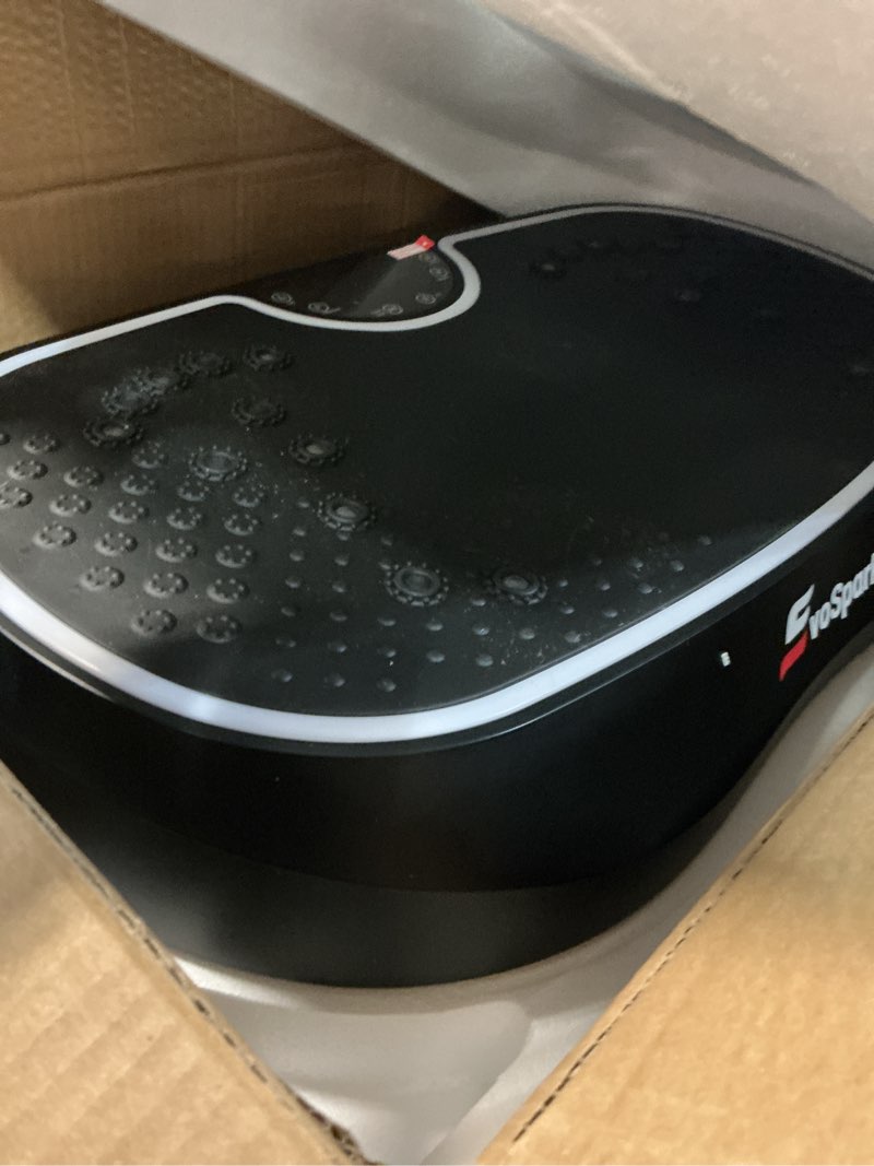 Condition photo showing Good Condition for Vibration Plate Exercise Machine, 2026 EvoSpark Dual Motor Vibration Plate for Lymphatic Drainage, 3D & 4D Whole Body Vibration Plates for Weight Loss, Shaker Workout Equipment for Women Men Home 4D Vibration Plate- Black