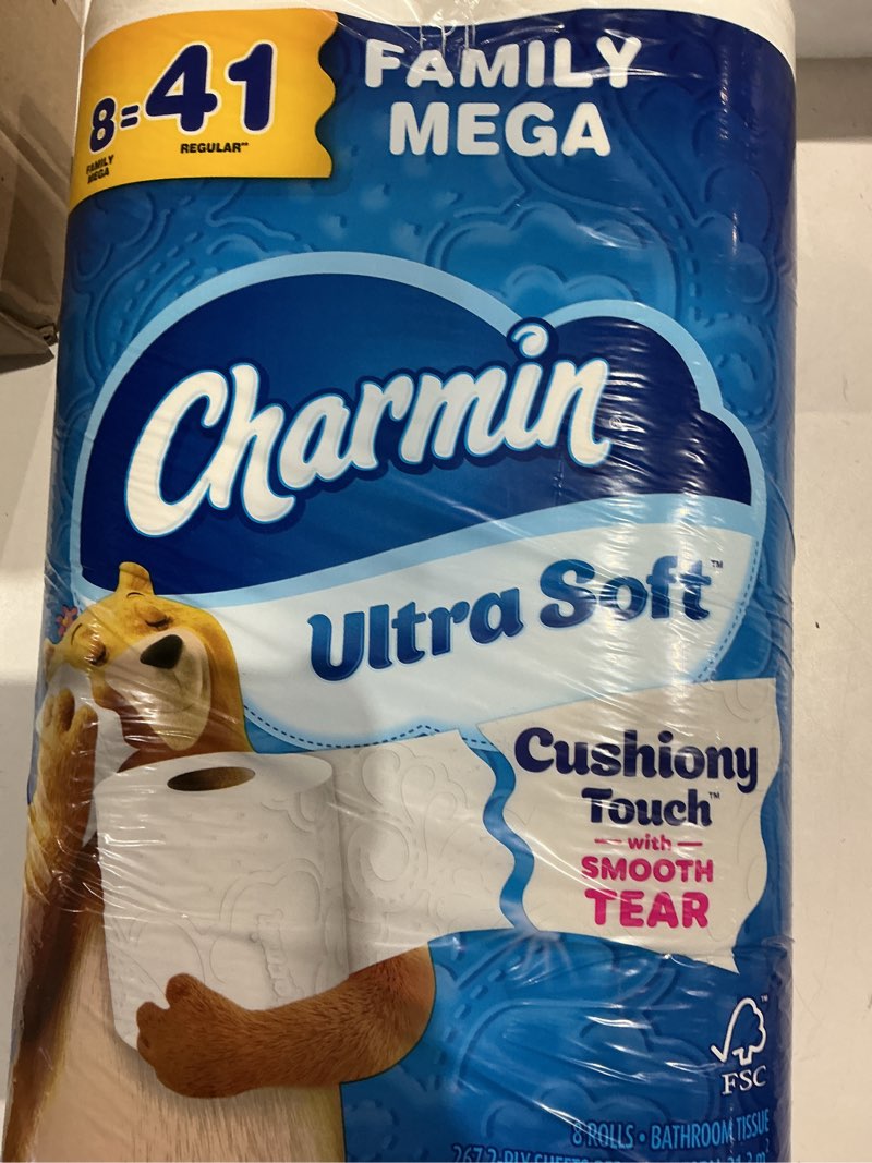 charmin ultra soft ( 8 family mega = 41 regular) pack of 3