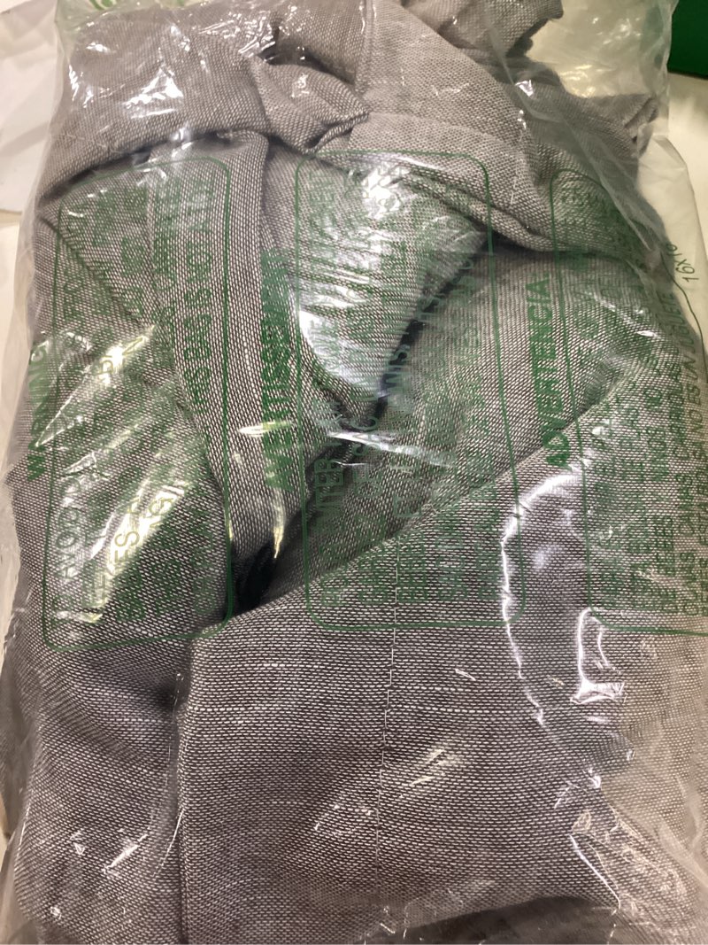 Condition photo showing Good Condition for h.versailtex linen semi sheer curtains 63 pair set linen textured sheer curtains nickel grommet window treatment panels for bedroom, open weave, 52" w x 63" l, charcoal grey charcoal grey 52"w x 63"l (pack of 2)